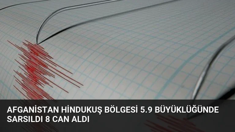Afganistan Hindukuş Bölgesi 5.9 Büyüklüğünde Sarsıldı 8 Can Aldı