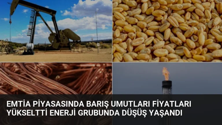 Emtia Piyasasında Barış Umutları Fiyatları Yükseltti Enerji Grubunda Düşüş Yaşandı