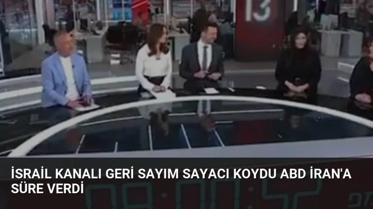 İsrail Kanalı Geri Sayım Sayacı Koydu ABD İran’a Süre Verdi