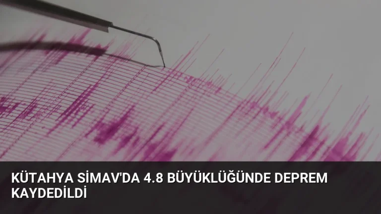 Kütahya Simav’da 4.8 Büyüklüğünde Deprem Kaydedildi