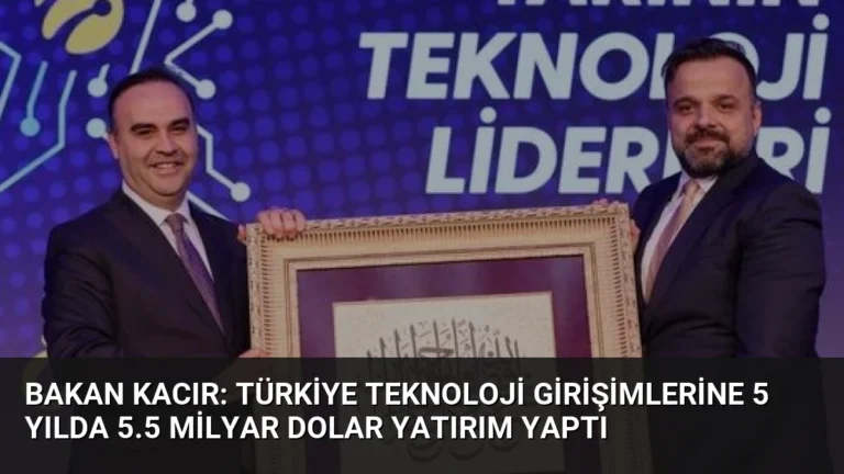 Bakan Kacır: Türkiye Teknoloji Girişimlerine 5 Yılda 5.5 Milyar Dolar Yatırım Yaptı