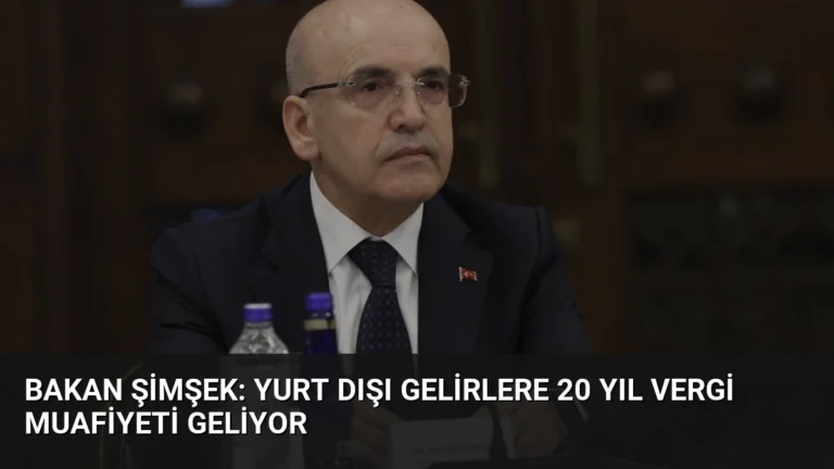 Bakan Şimşek: Yurt Dışı Gelirlere 20 Yıl Vergi Muafiyeti Geliyor
