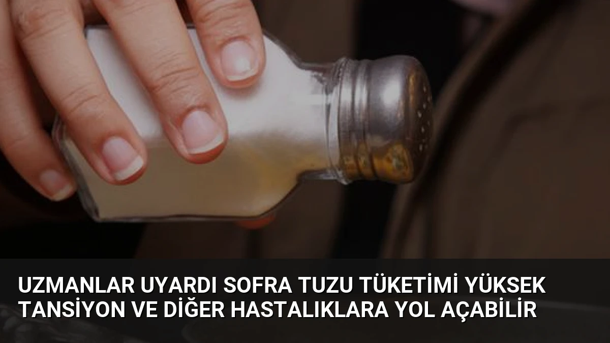 Uzmanlar Uyardı Sofra Tuzu Tüketimi Yüksek Tansiyon ve Diğer Hastalıklara Yol Açabilir