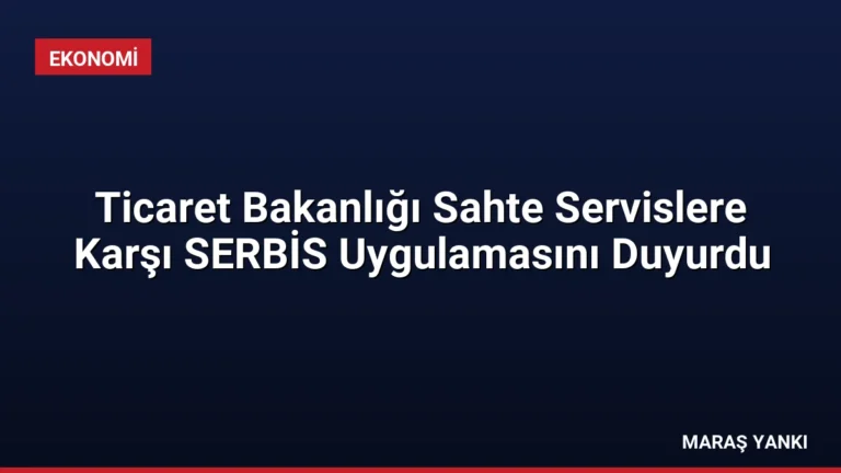 Ticaret Bakanlığı Sahte Servislere Karşı SERBİS Uygulamasını Duyurdu