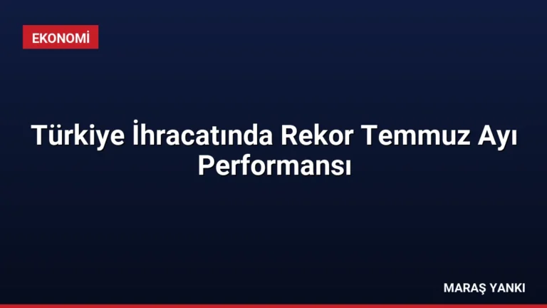 Türkiye İhracatında Rekor Temmuz Ayı Performansı