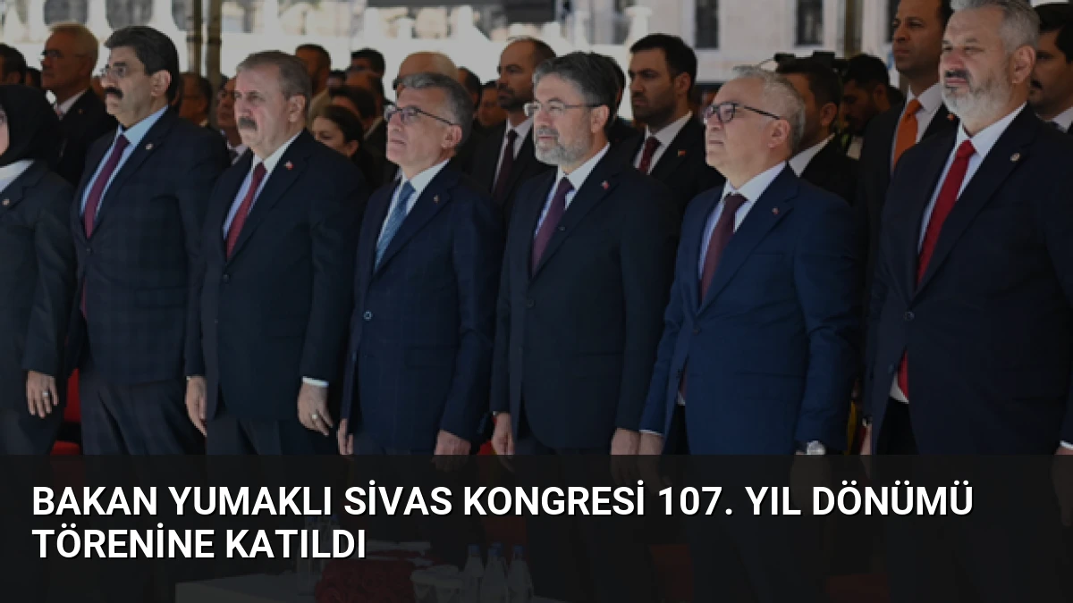 Bakan Yumaklı Sivas Kongresi 107. Yıl Dönümü Törenine Katıldı