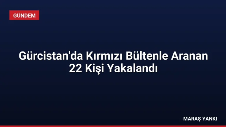 Gürcistan’da Kırmızı Bültenle Aranan 22 Kişi Yakalandı
