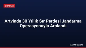 Artvinde 30 Yıllık Sır Perdesi Jandarma Operasyonuyla Aralandı
