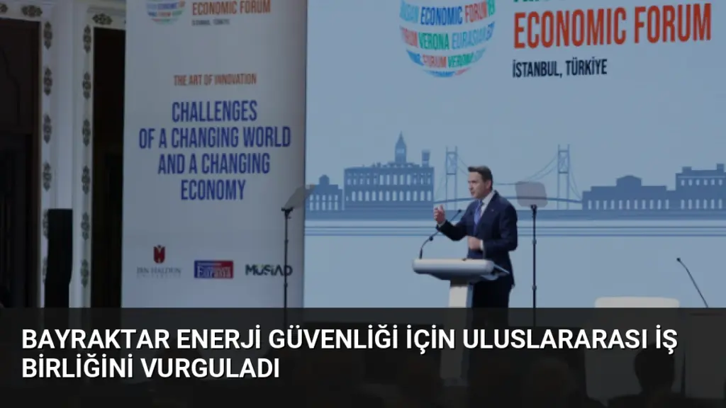 Bayraktar Enerji Güvenliği İçin Uluslararası İş Birliğini Vurguladı