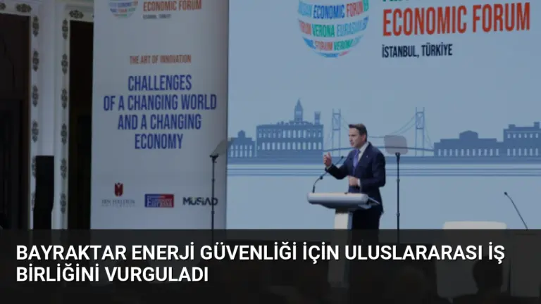 Bayraktar Enerji Güvenliği İçin Uluslararası İş Birliğini Vurguladı