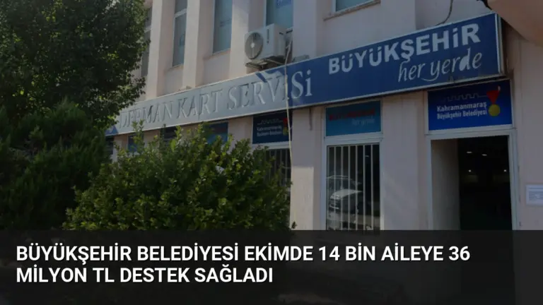 Büyükşehir Belediyesi Ekimde 14 Bin Aileye 36 Milyon TL Destek Sağladı