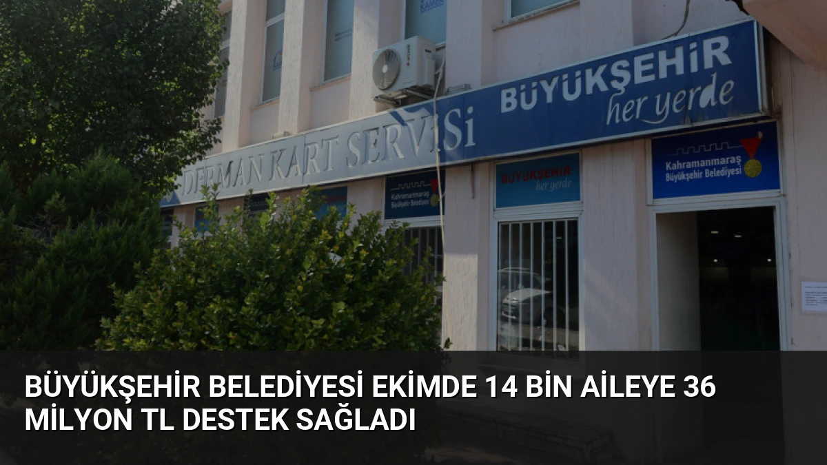 Büyükşehir Belediyesi Ekimde 14 Bin Aileye 36 Milyon TL Destek Sağladı