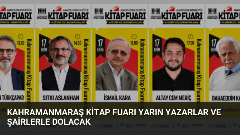 Kahramanmaraş Kitap Fuarı Yarın Yazarlar ve Şairlerle Dolacak
