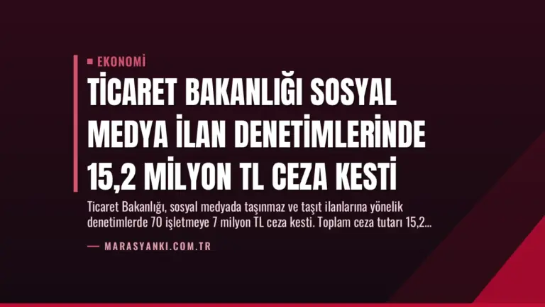 Ticaret Bakanlığı Sosyal Medya İlan Denetimlerinde 15,2 Milyon TL Ceza Kesti